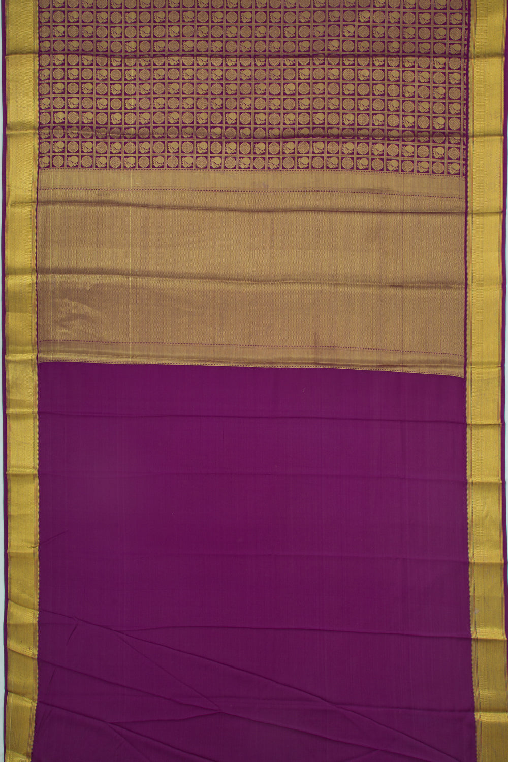 Binny Silk Checks And Butta Purple Saree