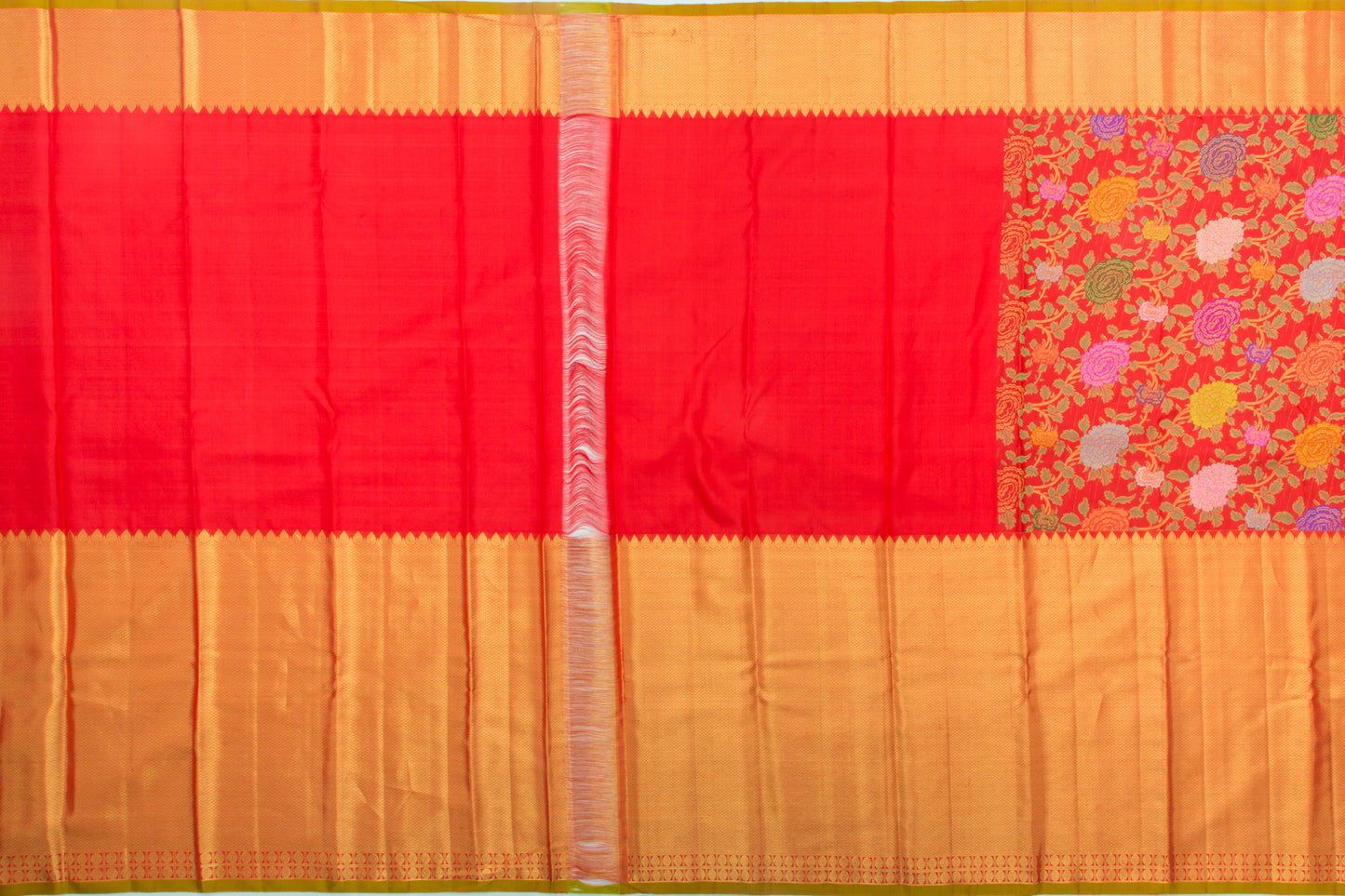Kanchipuram Silk Jaal Red Saree