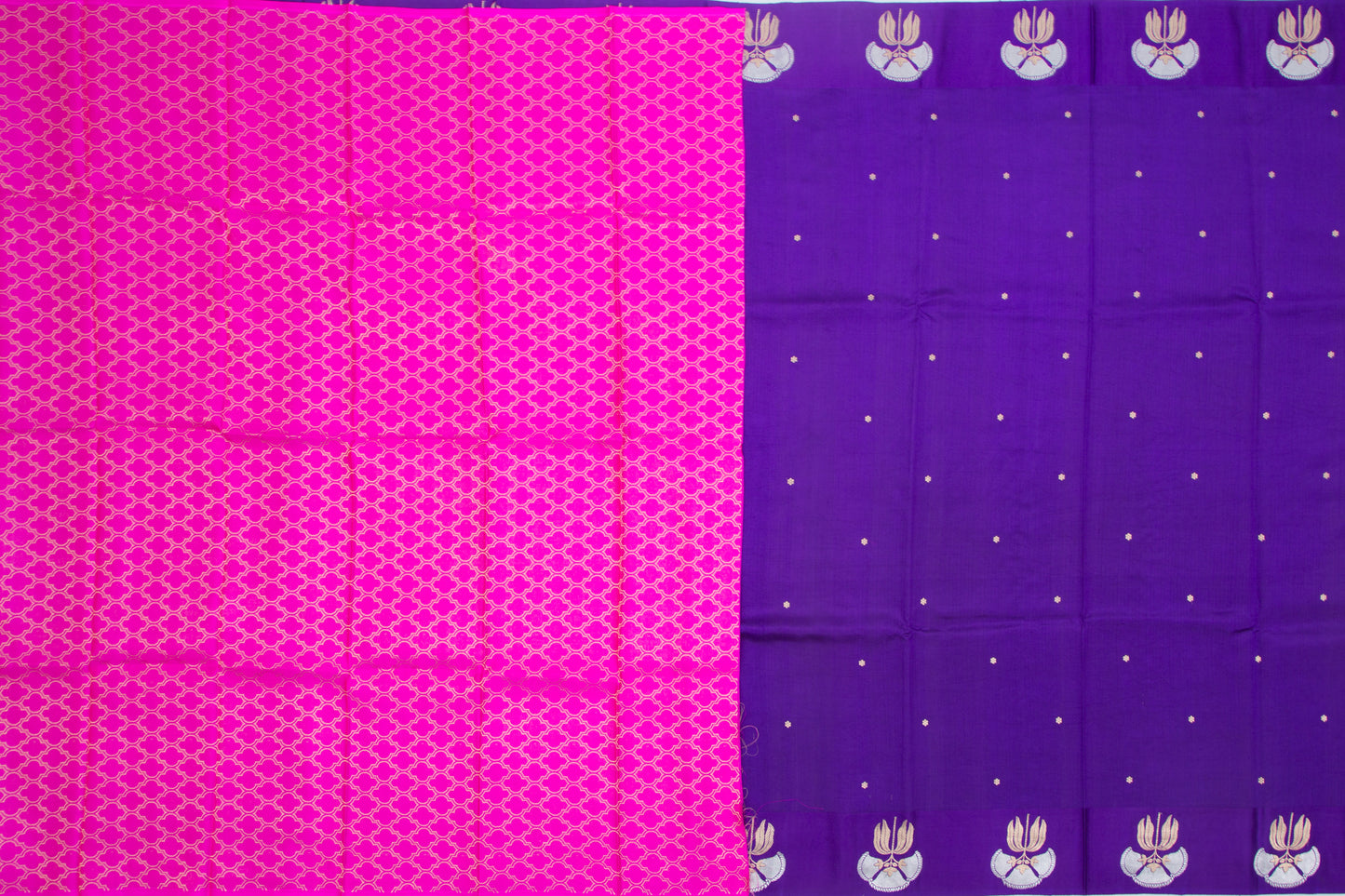 Banarasi Katan Silk Butta Violet Saree