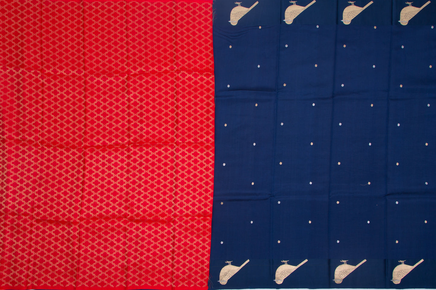 Banarasi Katan Silk Butta Deep Blue Saree