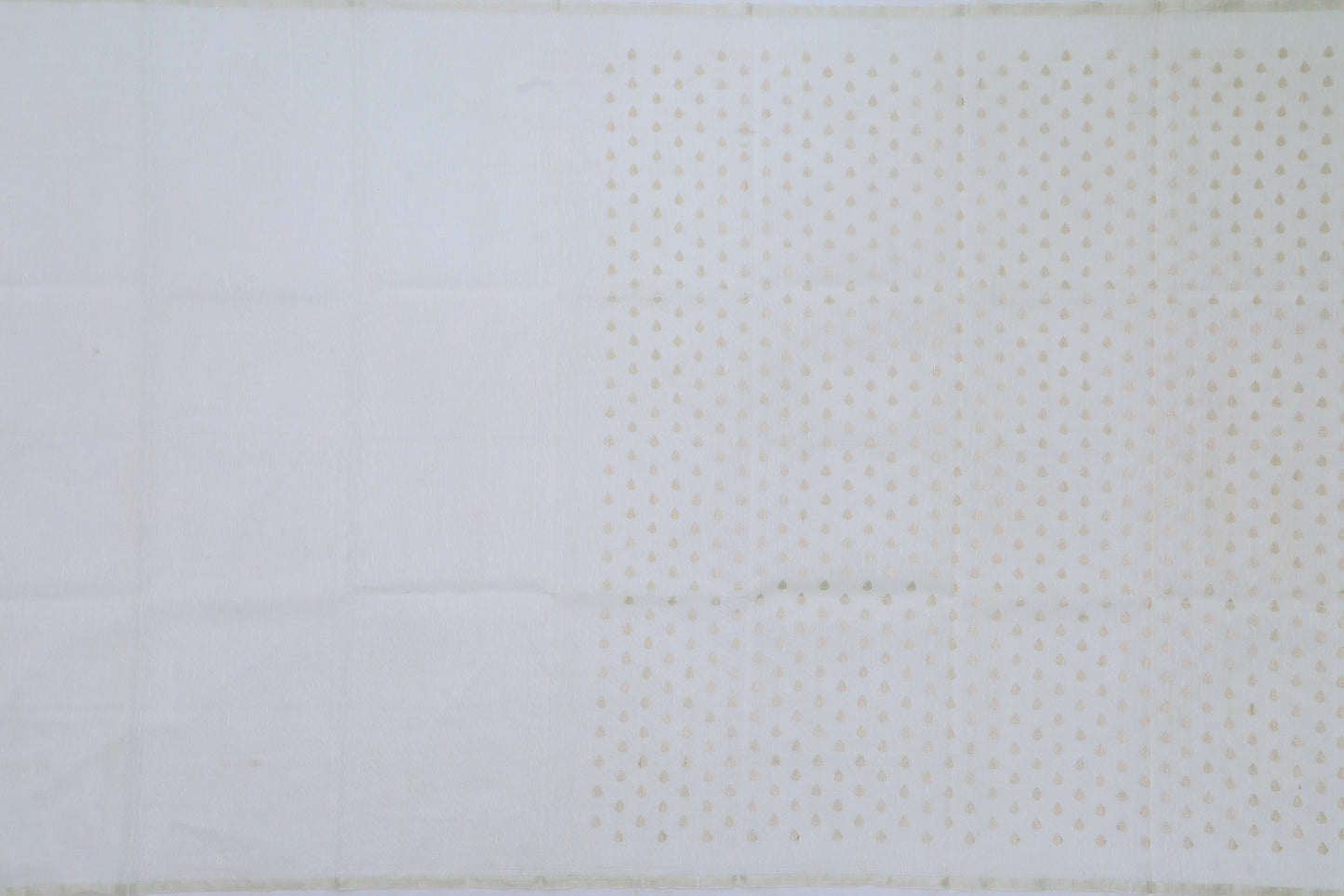 Linen Butta White Saree