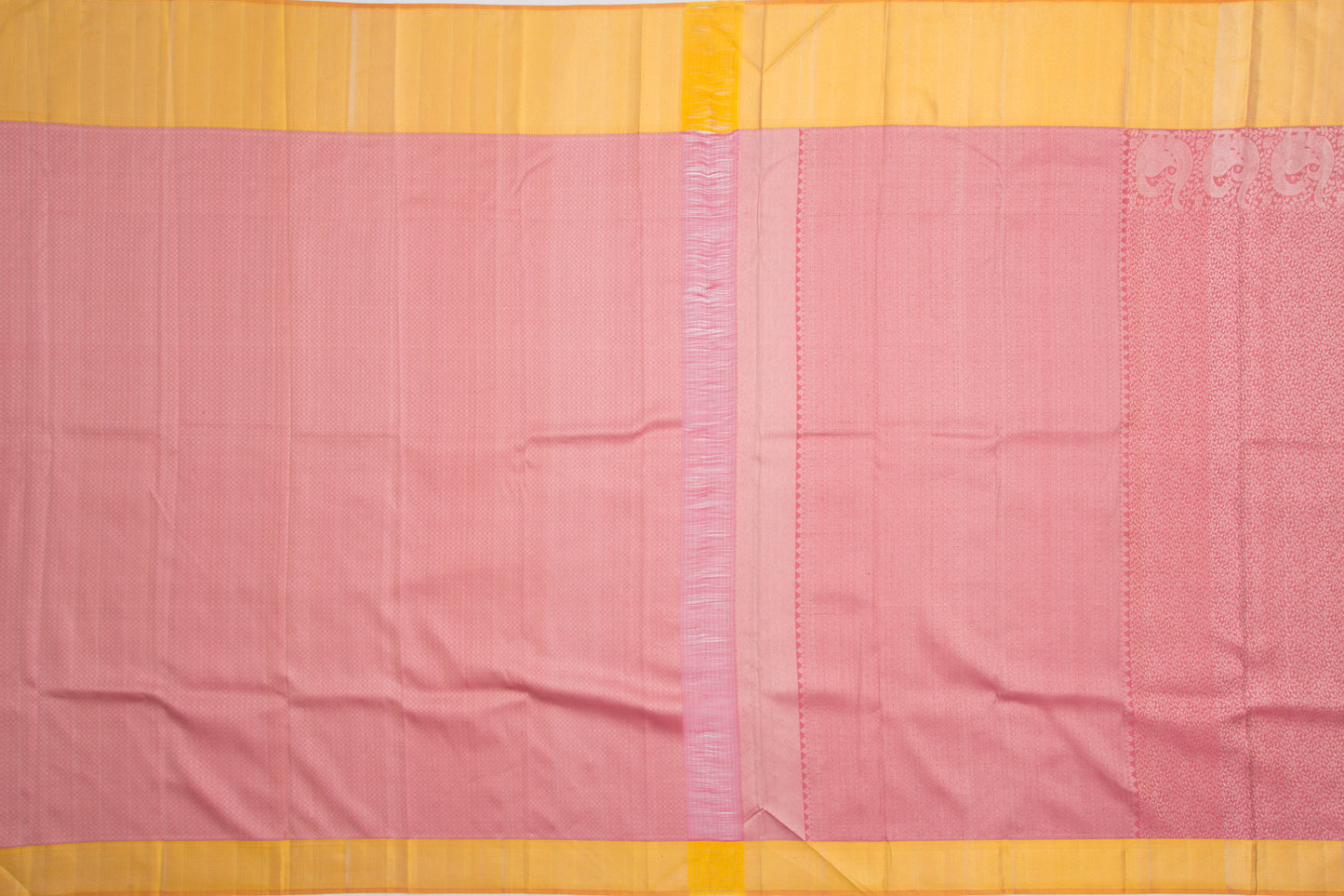 Kanchipuram Silk Jaal Pink Saree