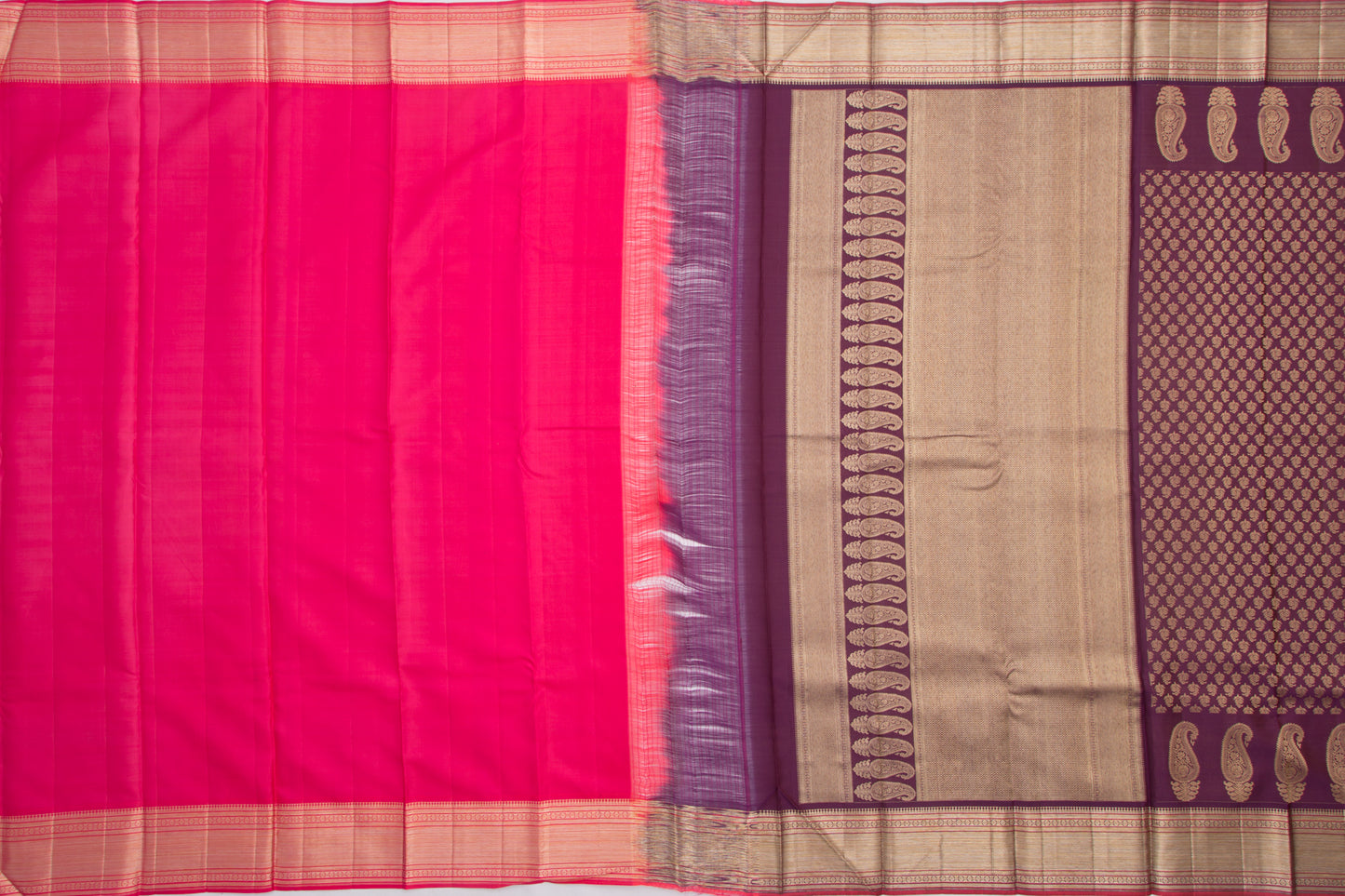 Kanchipuram Silk Jacquard Purple Saree