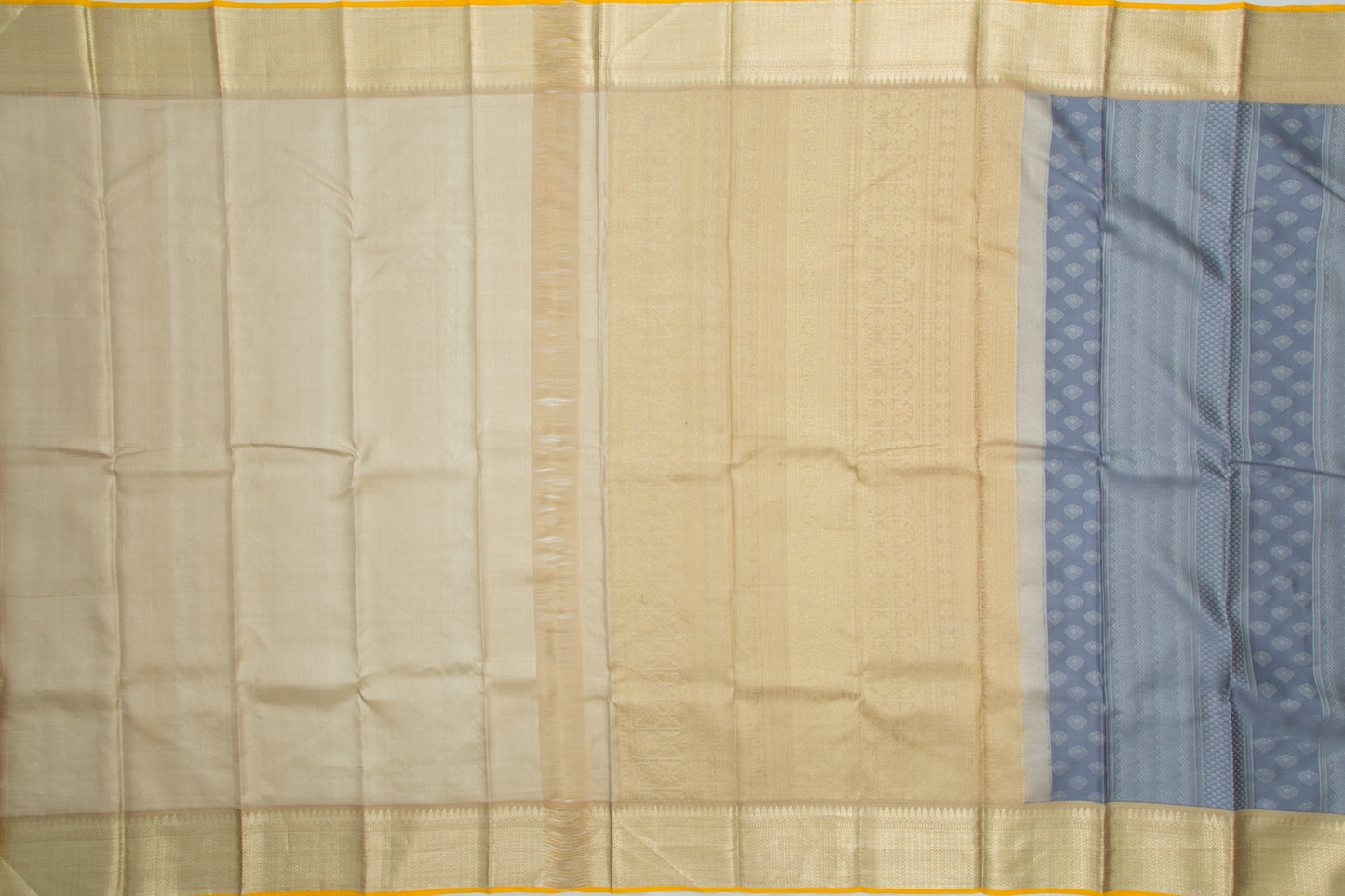 Taranga Kanchi Silk Brocade Grey Saree