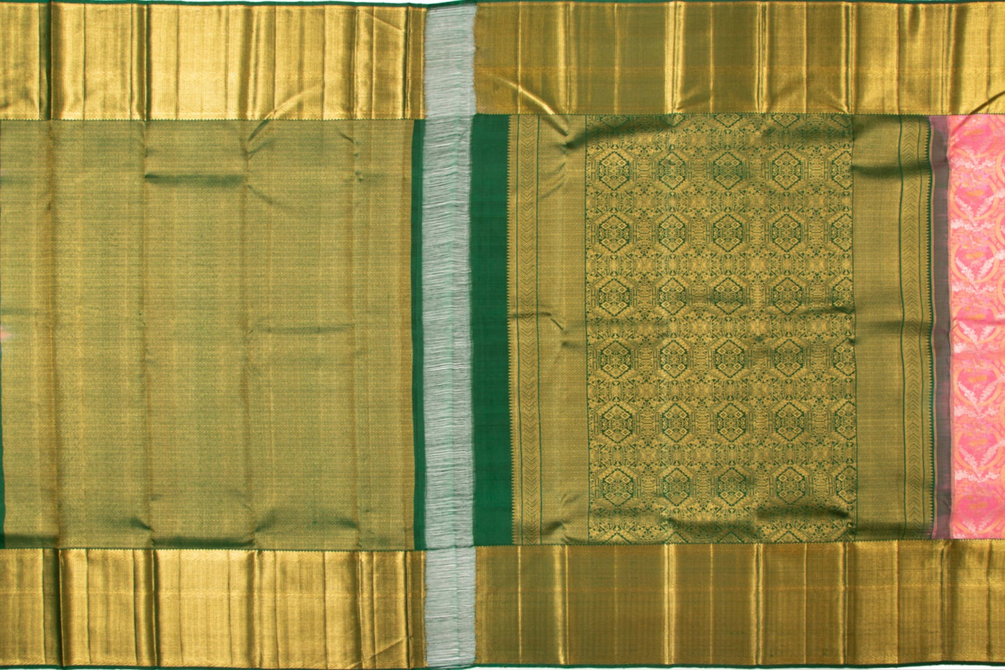 Kanchipuram Silk Brocade Baby Pink Saree
