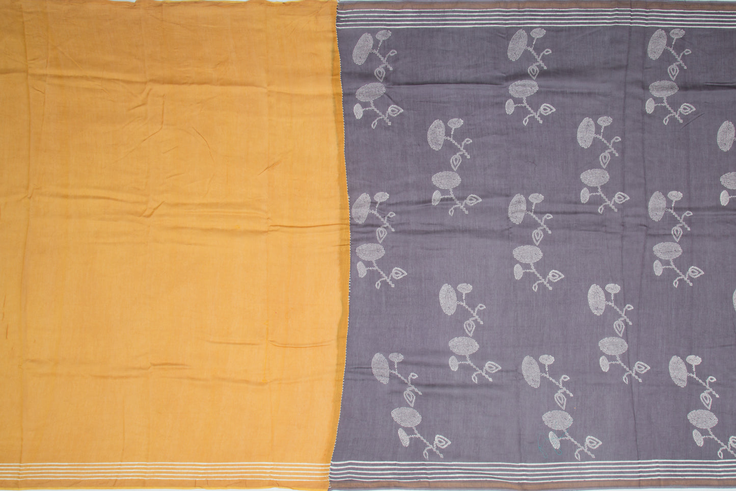 Maheshwari Cotton Printed Grey Saree