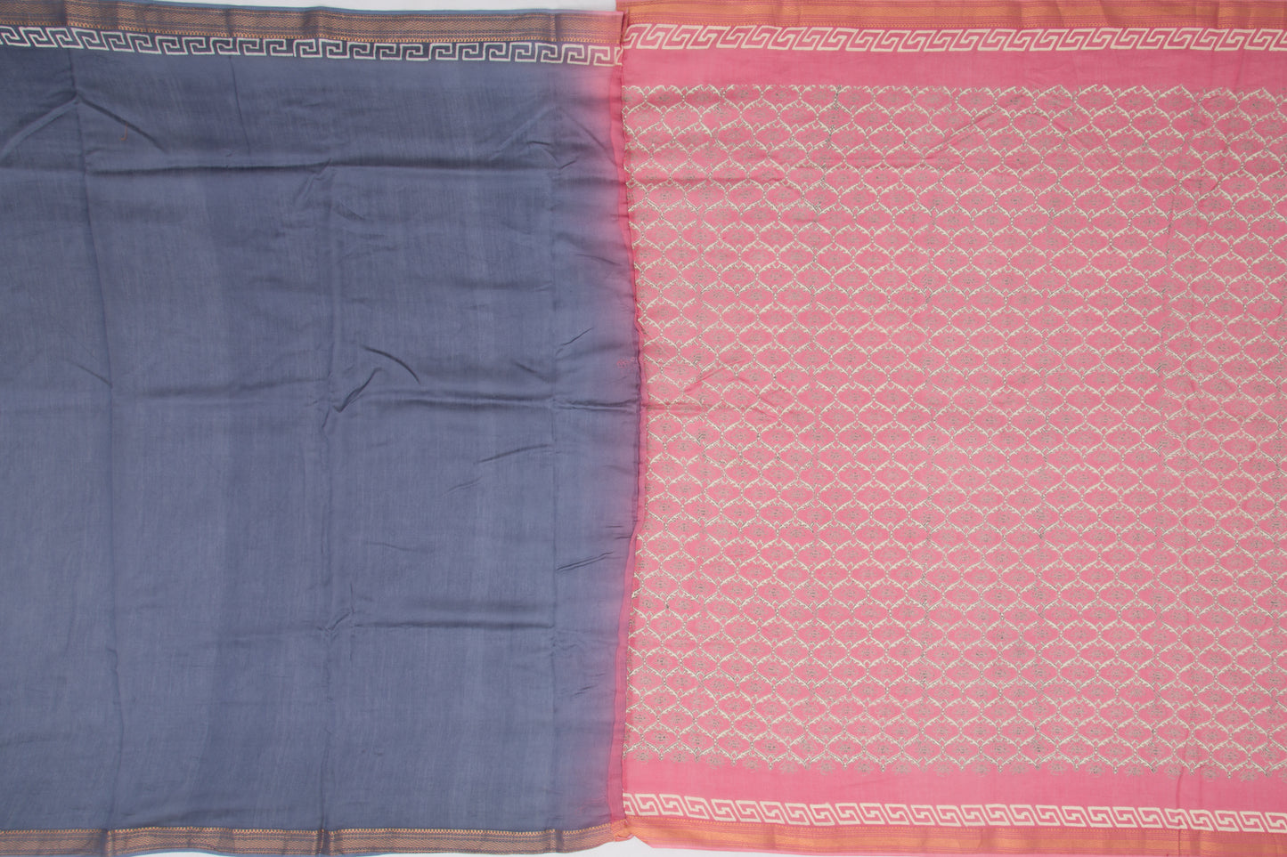 Maheshwari Cotton Printed Pink Saree