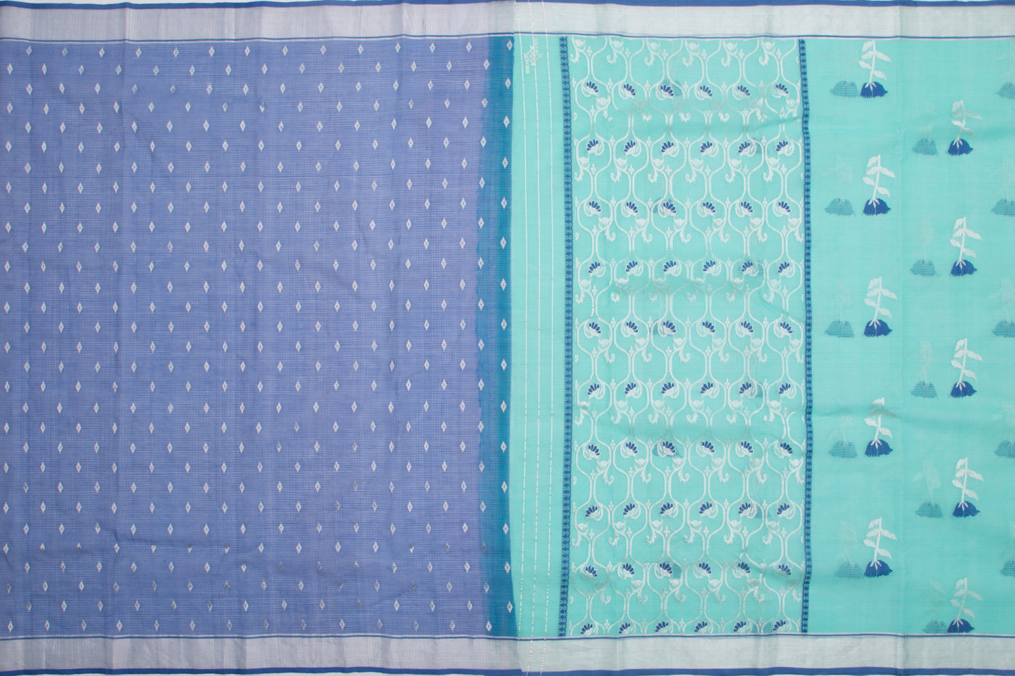Kota Silk Butta Blue Saree