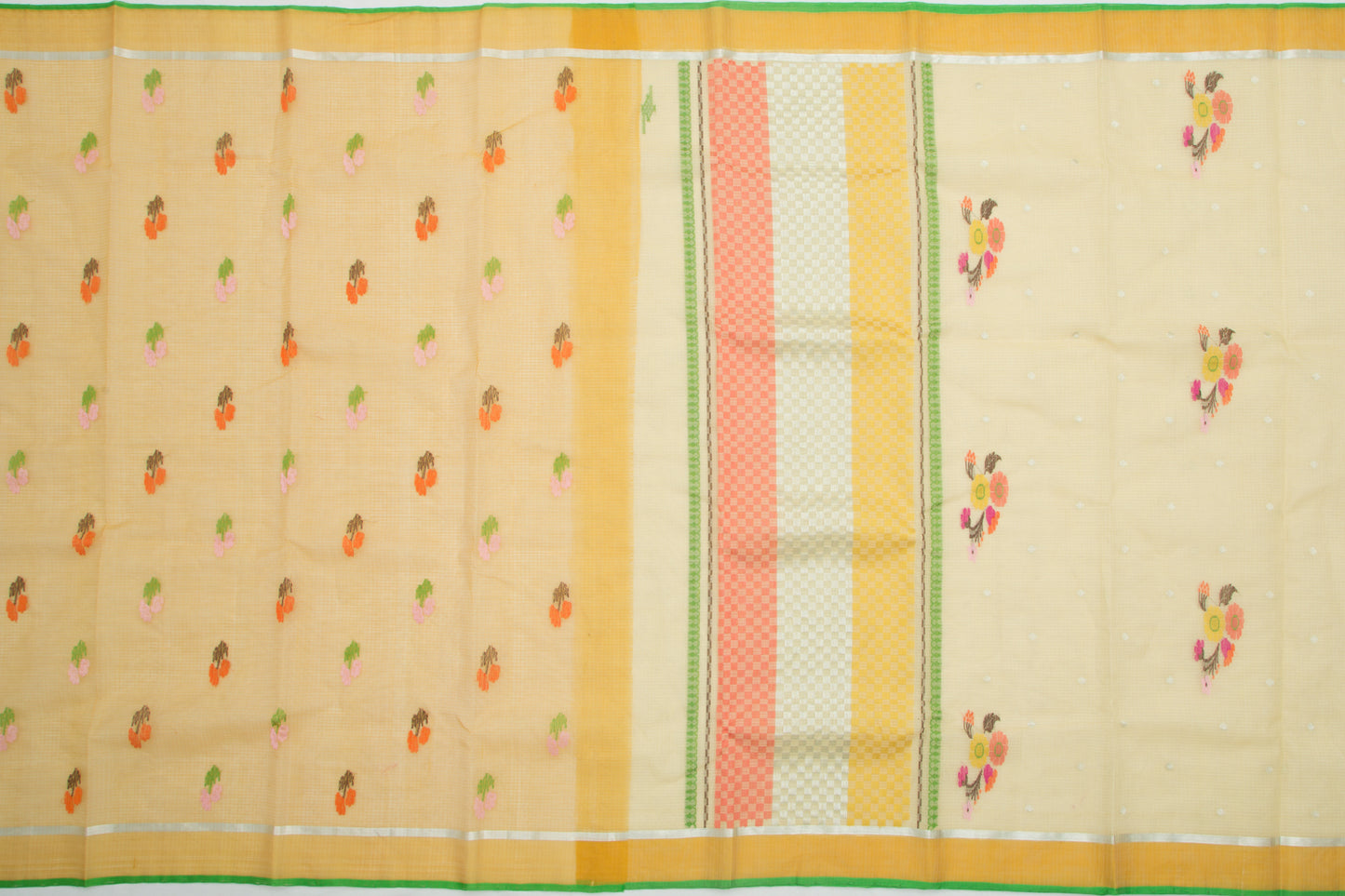 Kota Silk Butta Pastel Yellow Saree
