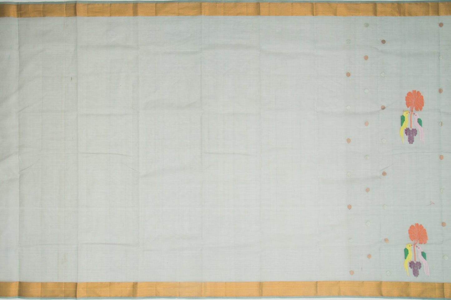 Kota Silk Butta Grey Saree