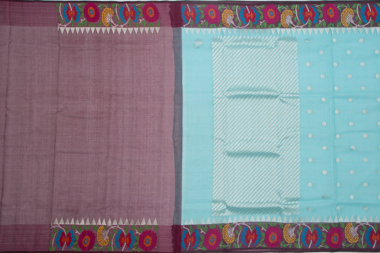 Kota Silk Butta Sky Blue Saree