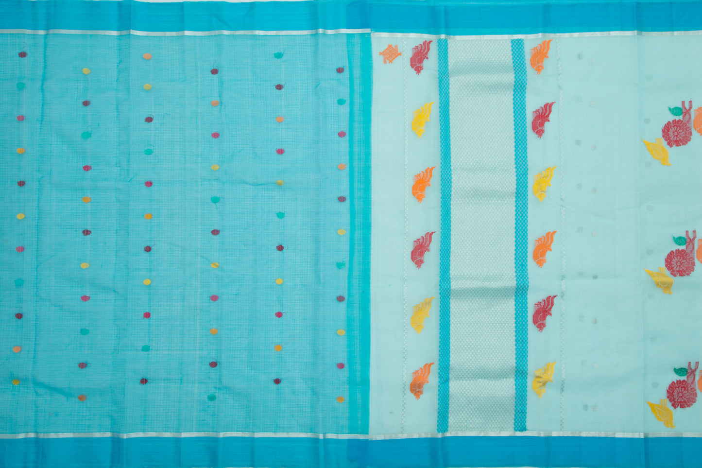 Kota Silk Butta Pastel Blue Saree