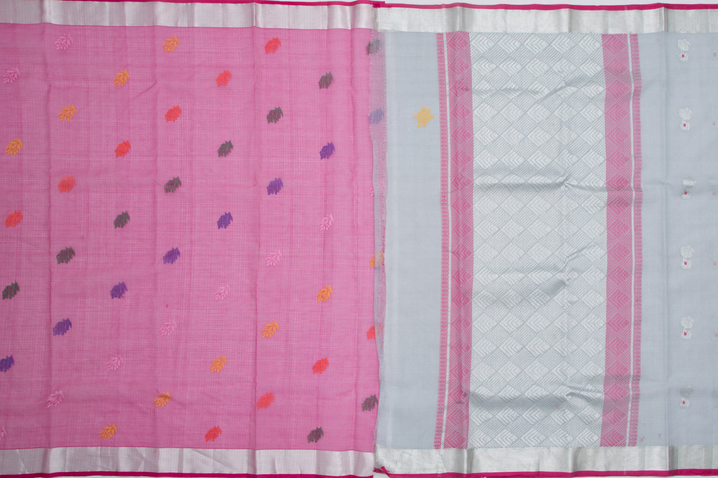 Kota Silk Butta Grey Saree