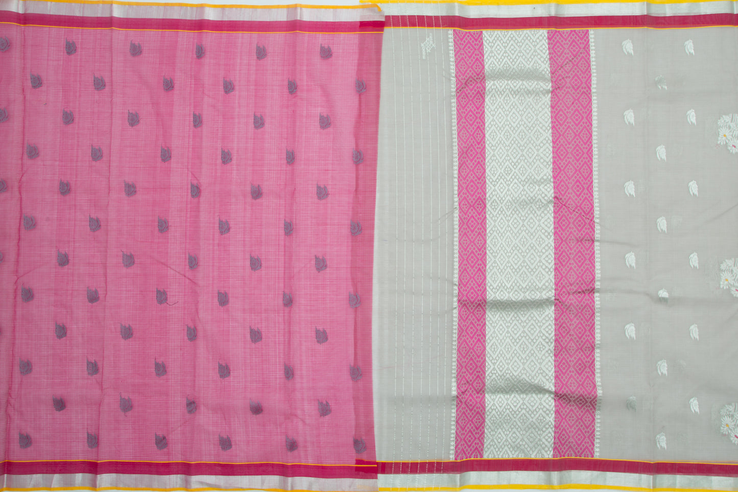 Kota Silk Butta Grey Saree