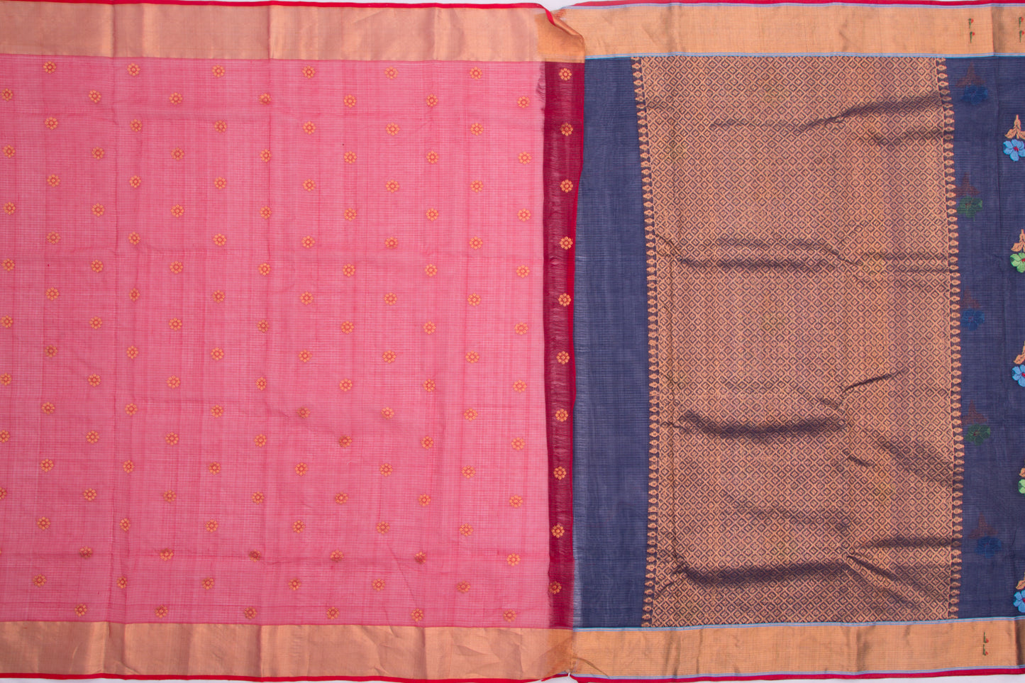 Kota Silk Butta Royal Blue Saree