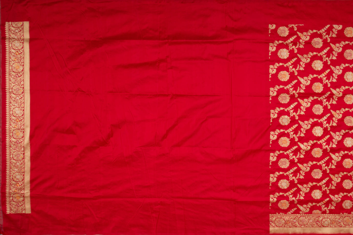 Banarasi Silk Kadwa Jaal Red Saree
