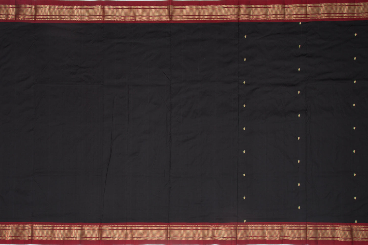 Paithani Silk Butta Black Saree