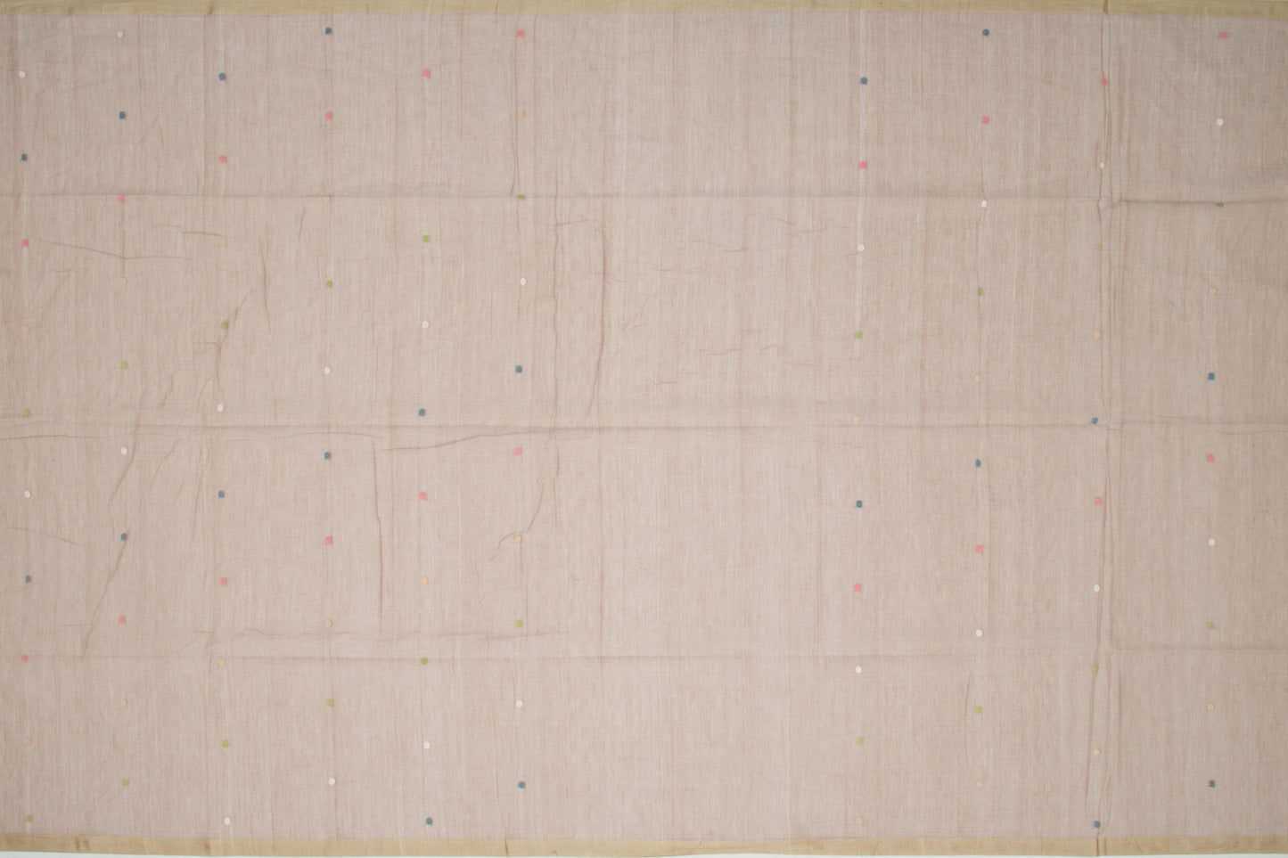 Phulia Cotton Butta Brown Saree