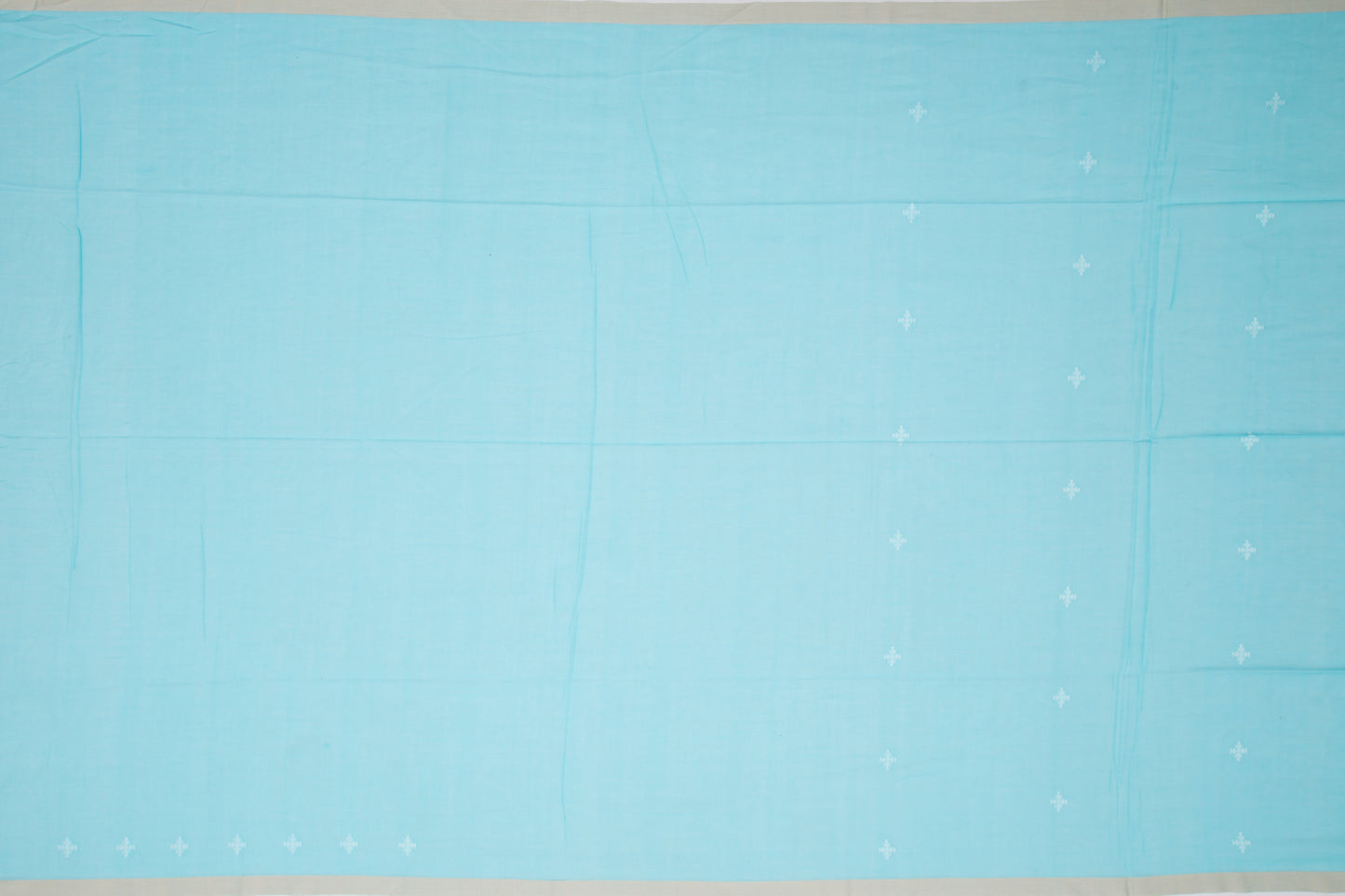 Phulia Cotton Butta Sky Blue Saree