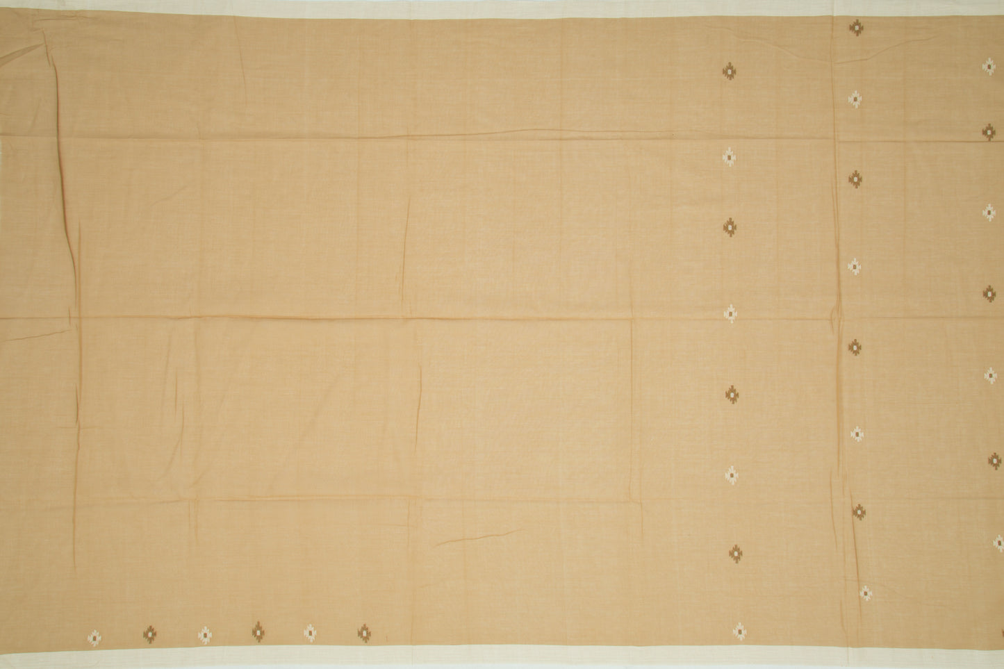 Phulia Cotton Butta Brown Saree