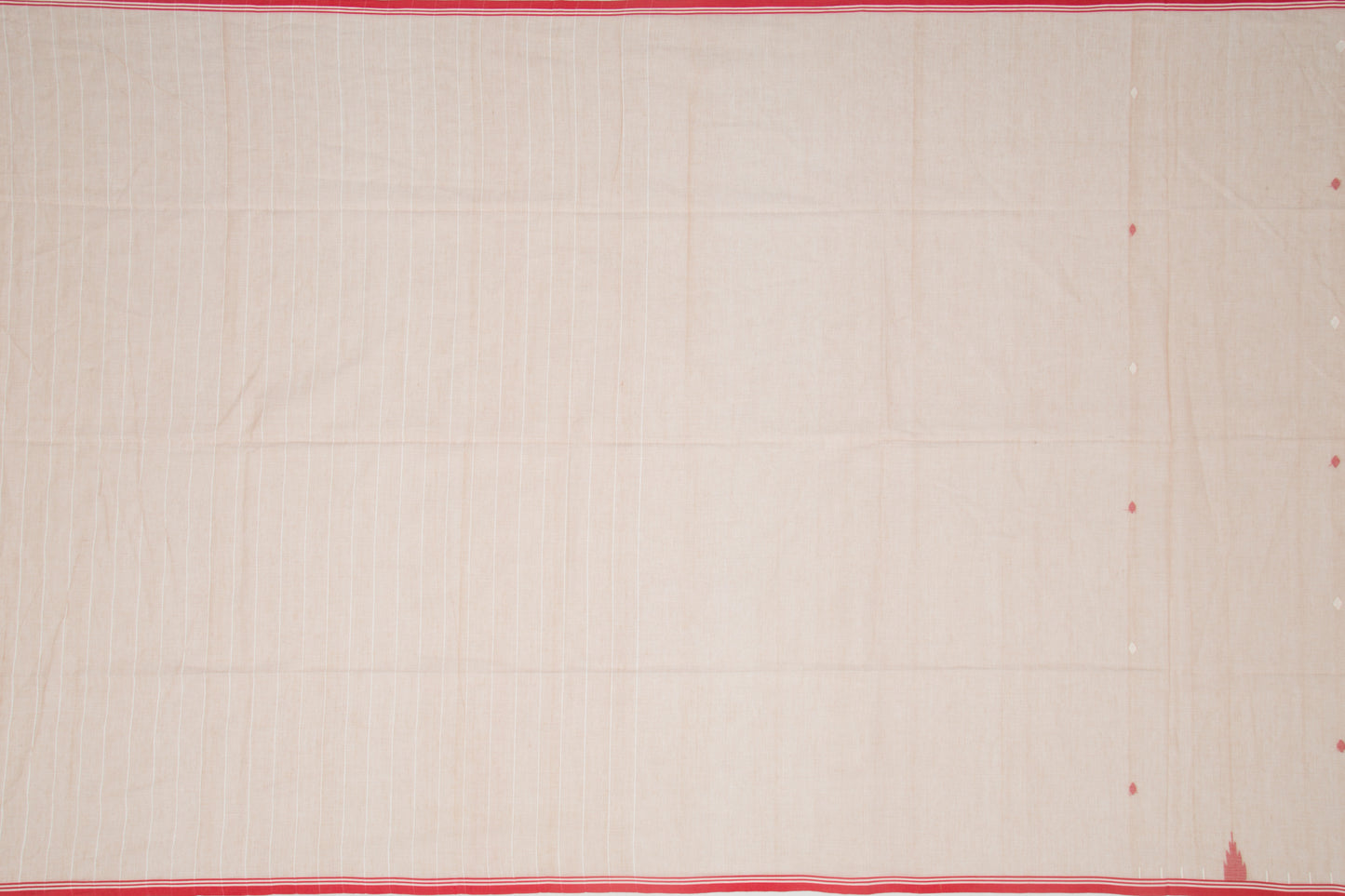 Phulia Cotton Butta Beige Saree