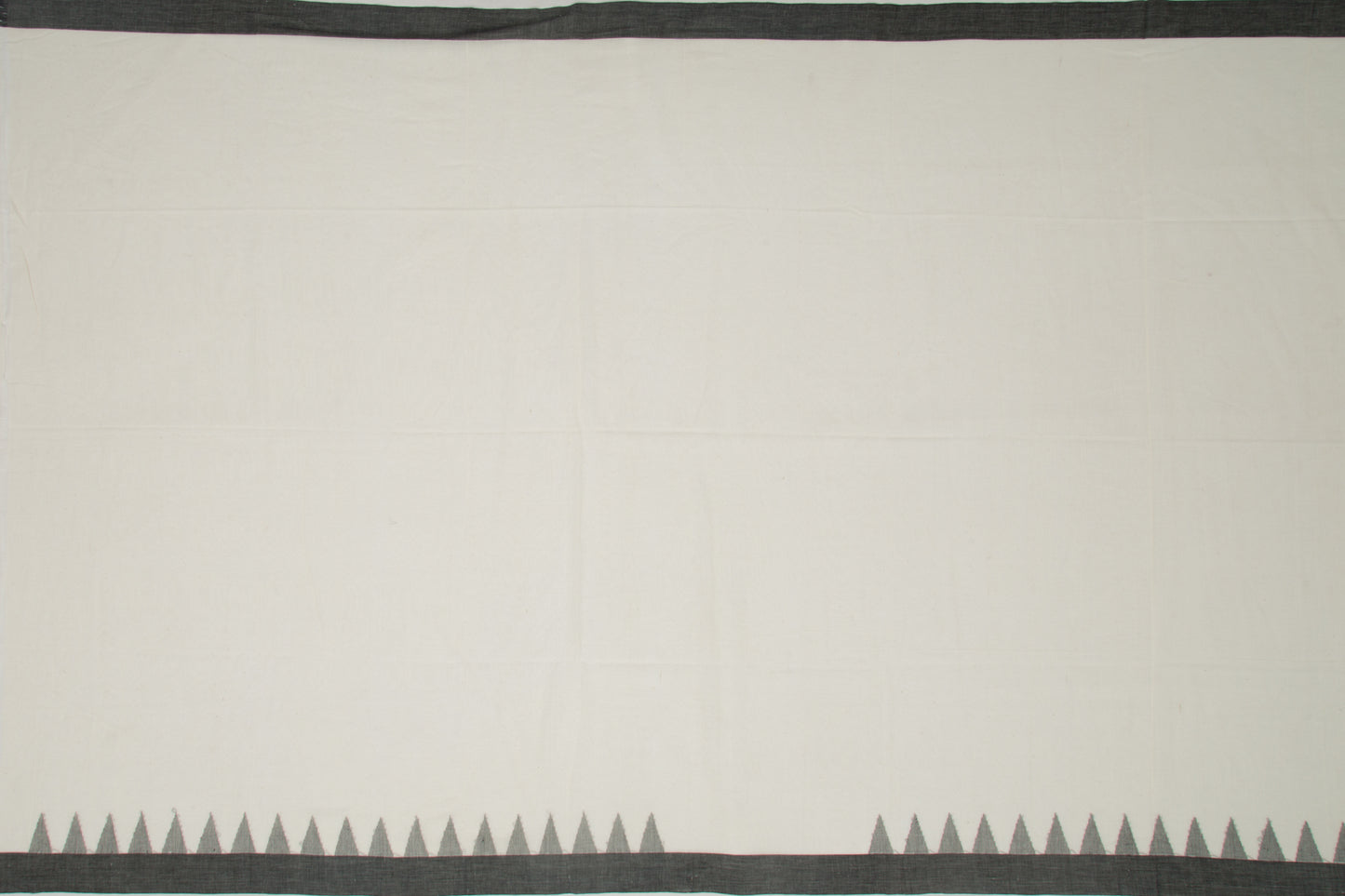Phulia Cotton Plain White Saree