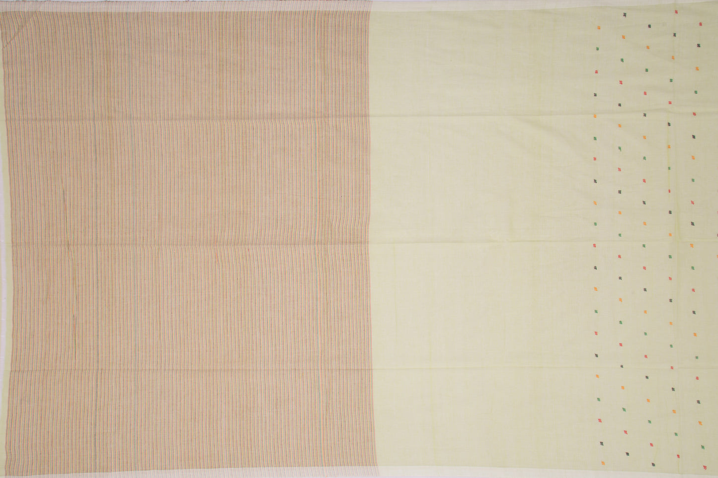 Phulia Cotton Butta Pastel Green Saree