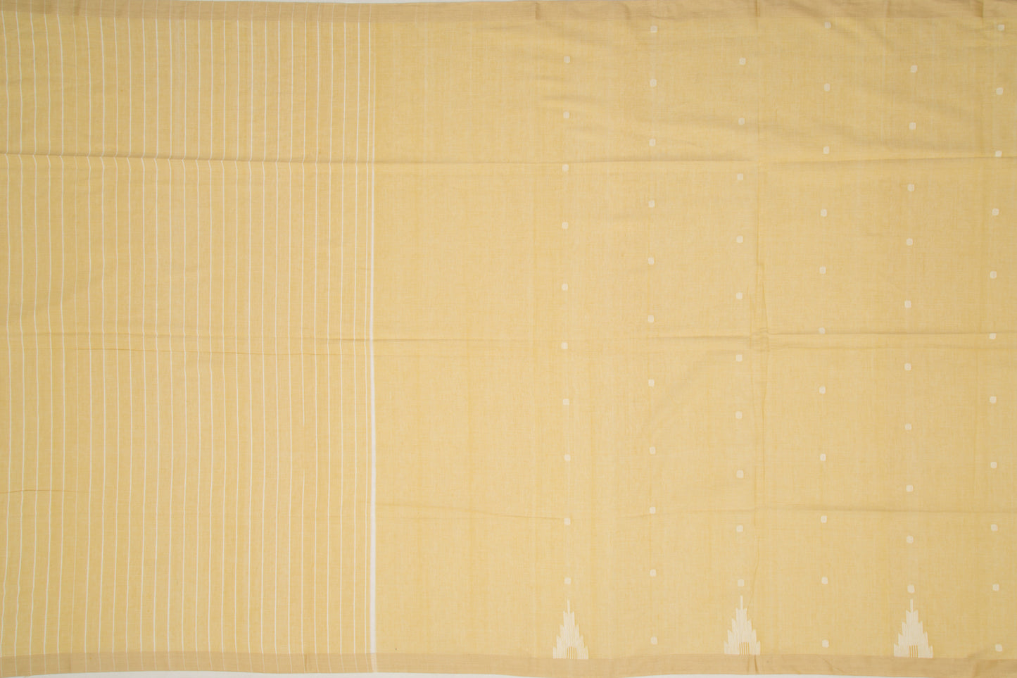 Phulia Cotton Butta Yellow Saree