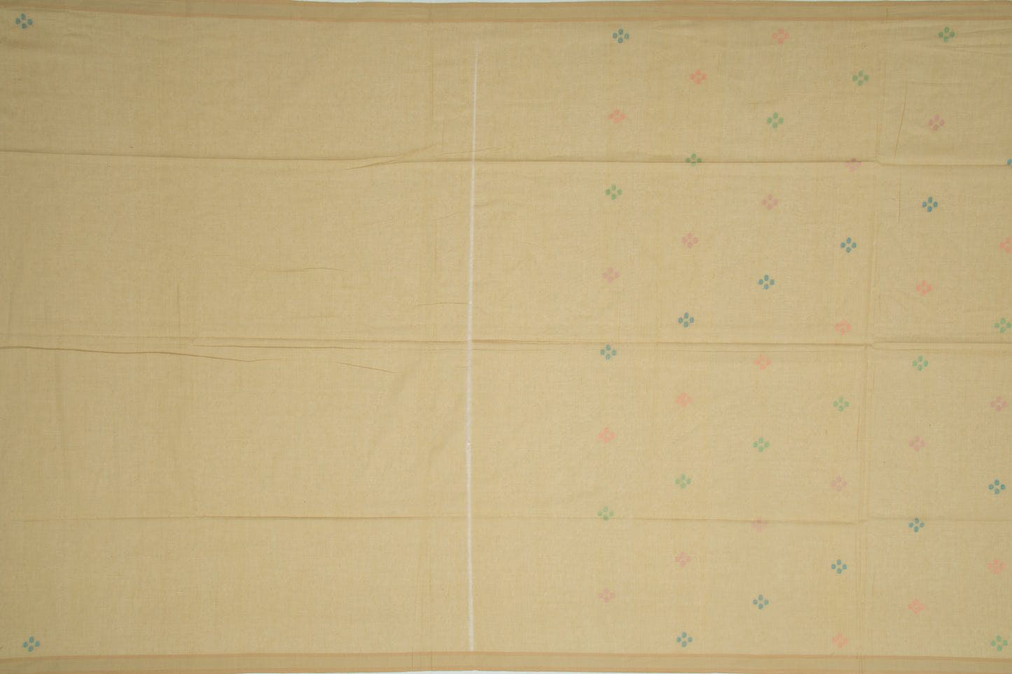 Phulia Cotton Butta Cream Saree