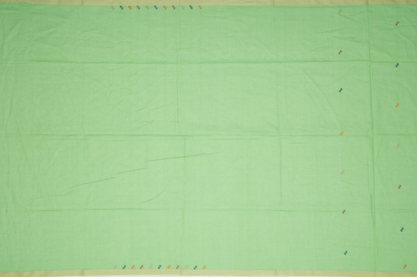 Phulia Cotton Butta Green Saree