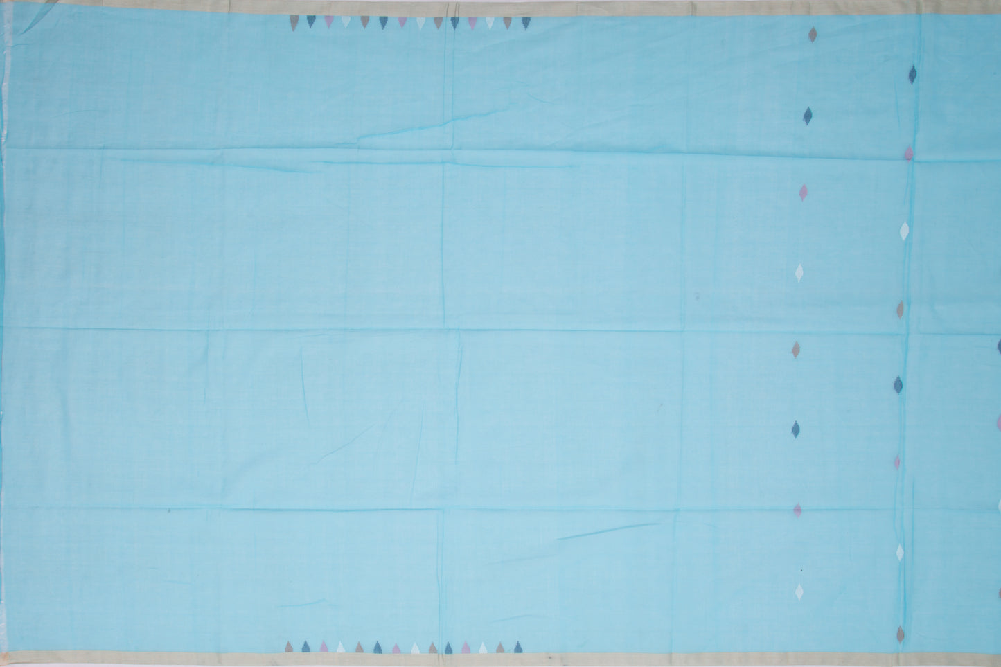 Phulia Cotton Butta Sky Blue Saree