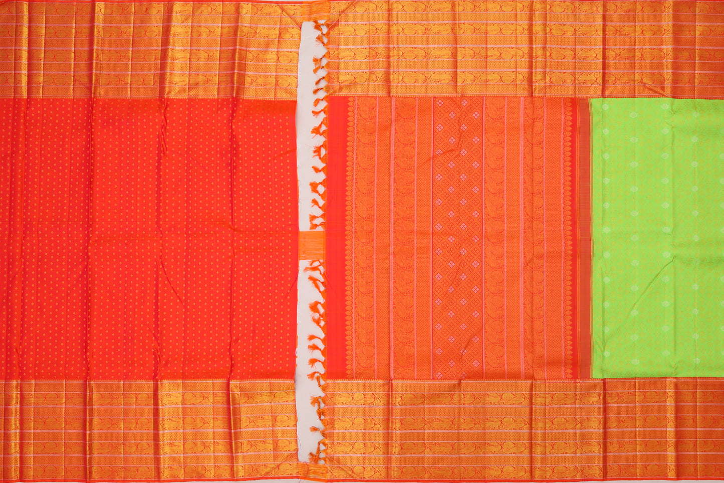 Kanchipuram Silk Brocade Green Saree