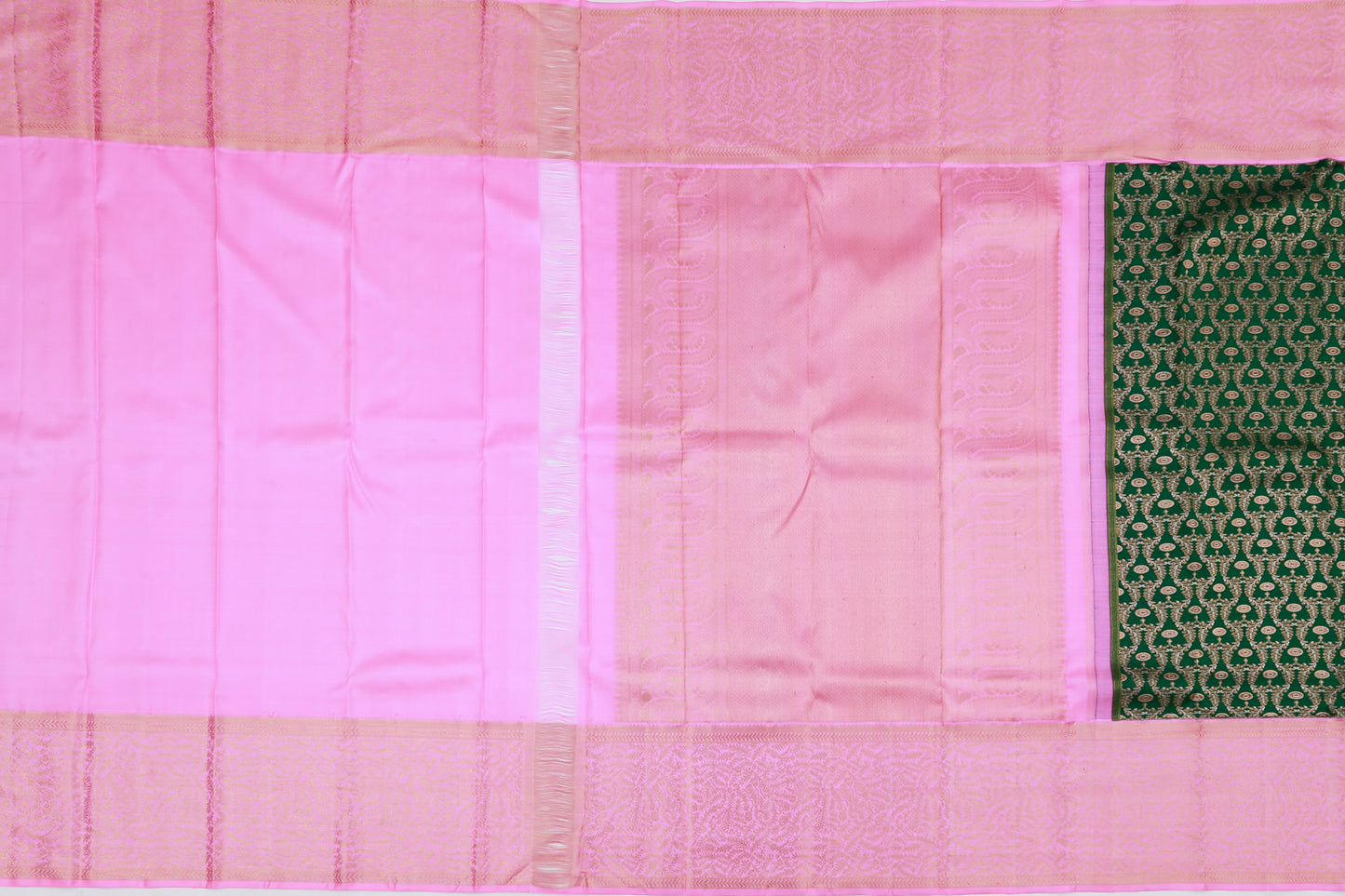 Kanchipuram Silk Jaal Green Saree