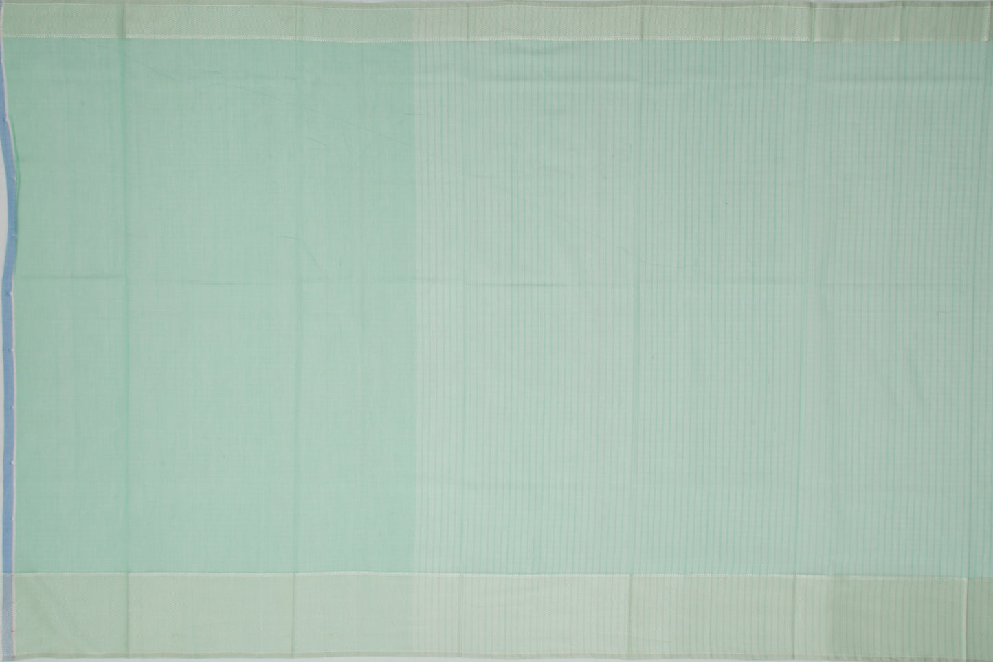 Maheshwari Cotton Checks Sea Green Saree