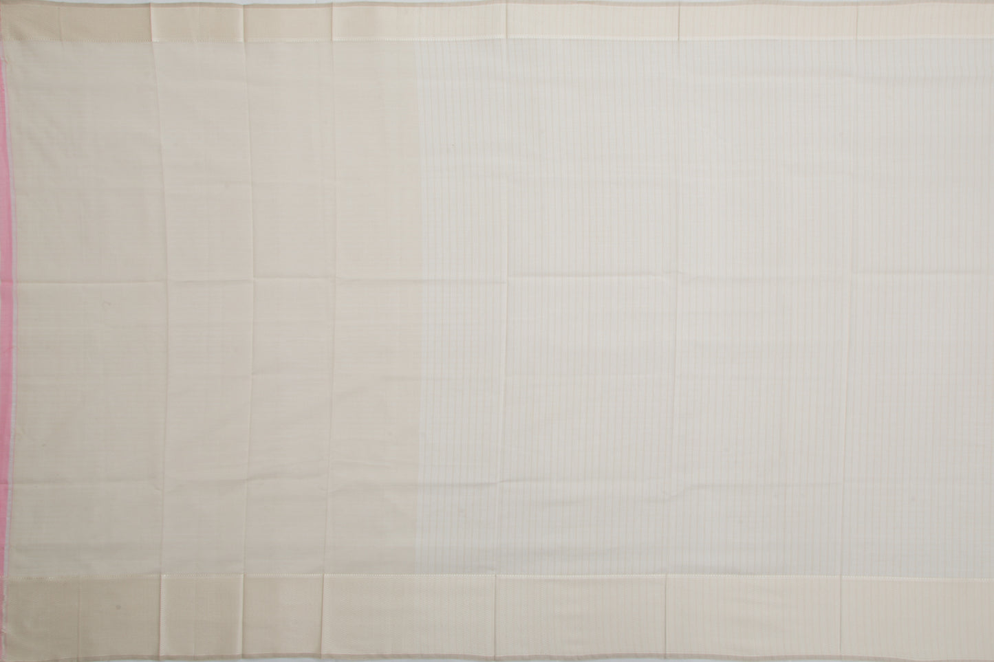 Maheshwari Cotton Checks Cream Saree