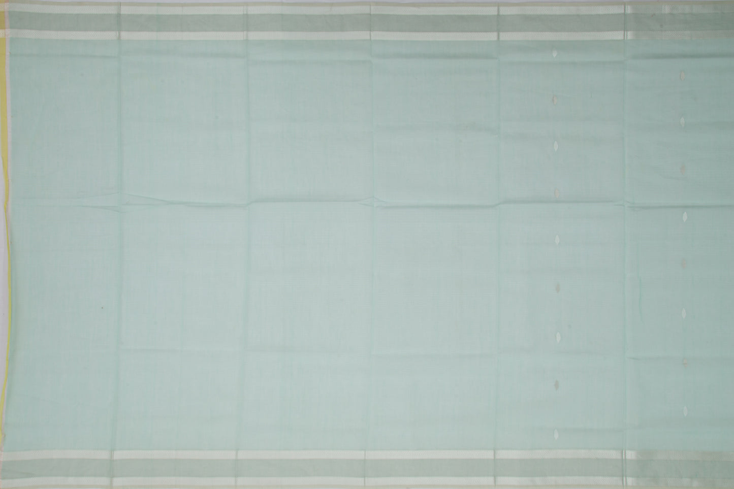 Maheshwari Cotton Horizontal Lines And Butta Pastel Green Saree