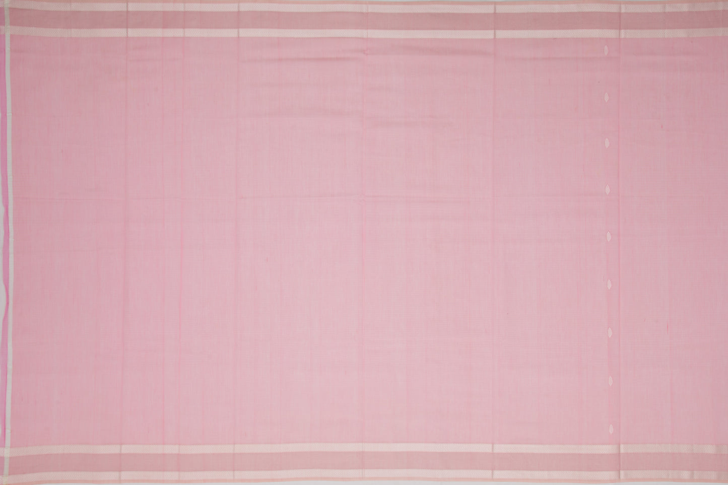 Maheshwari Cotton Horizontal Lines And Butta Pastel Pink Saree