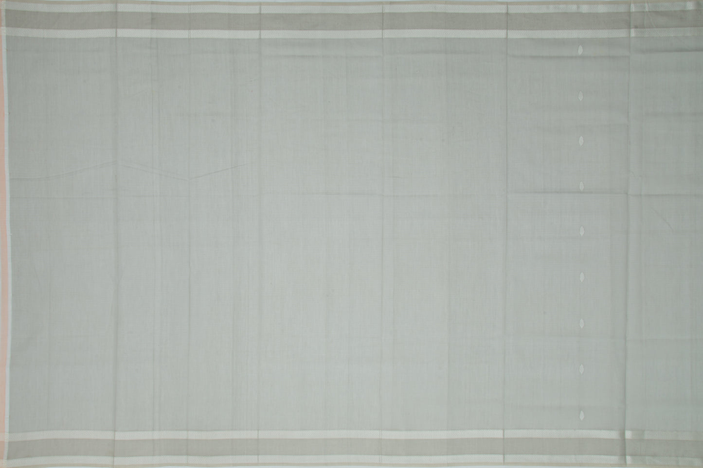 Maheshwari Cotton Horizontal Lines And Butta Grey Saree