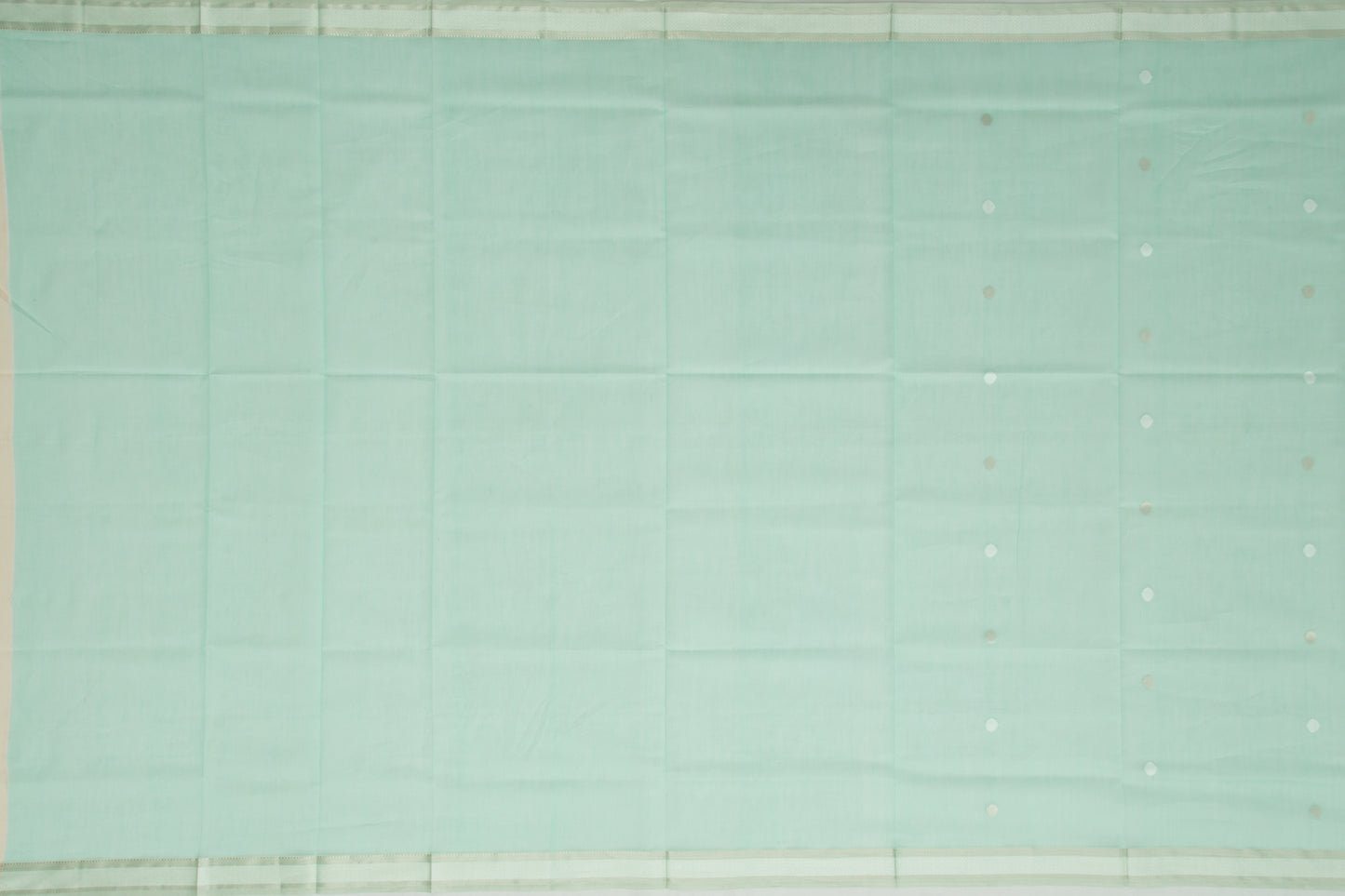 Maheshwari Cotton Butta Sea Green Saree