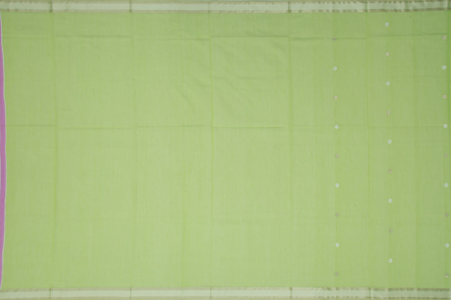 Maheshwari Cotton Butta Green Saree