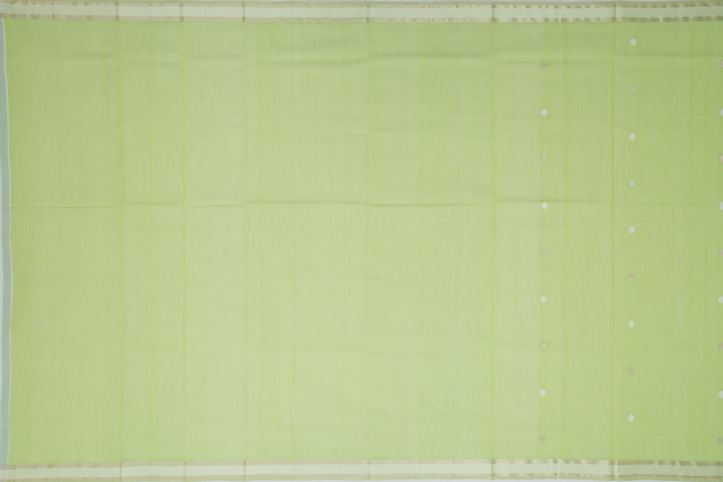 Maheshwari Cotton Butta Green Saree