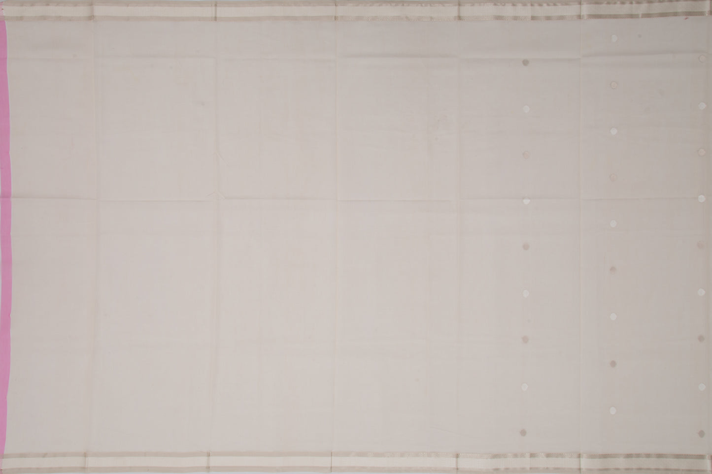 Maheshwari Cotton Butta Cream Saree