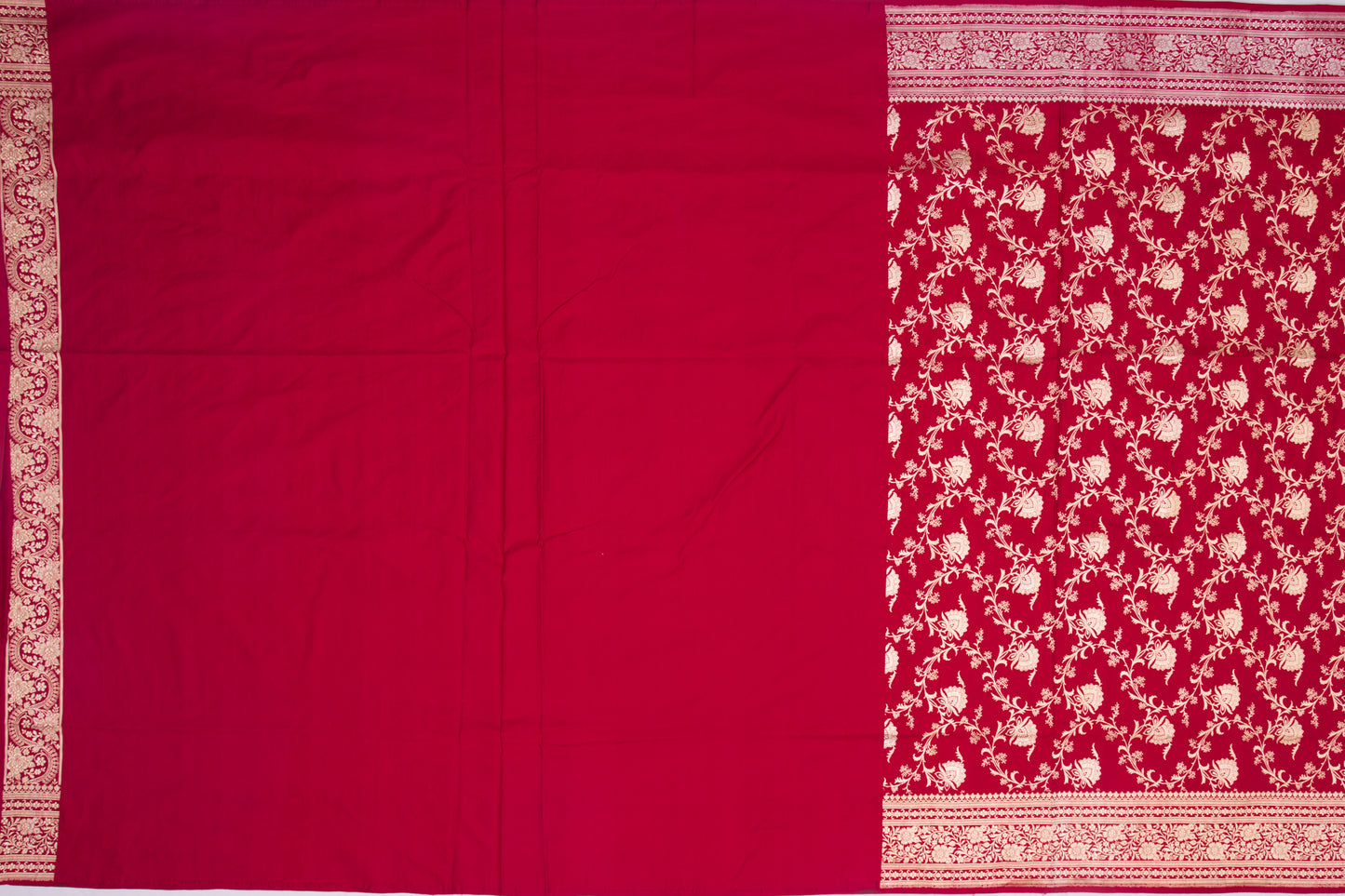 Banarasi Silk Kadwa Jaal Red Saree