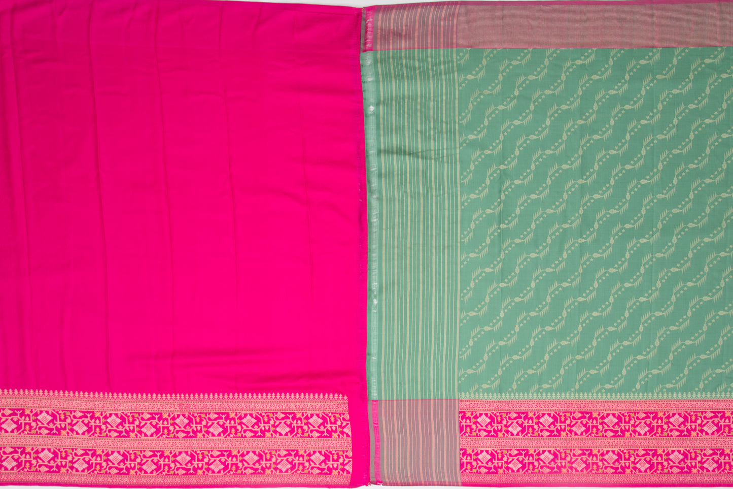 Banarasi Silk Jaal Green Saree