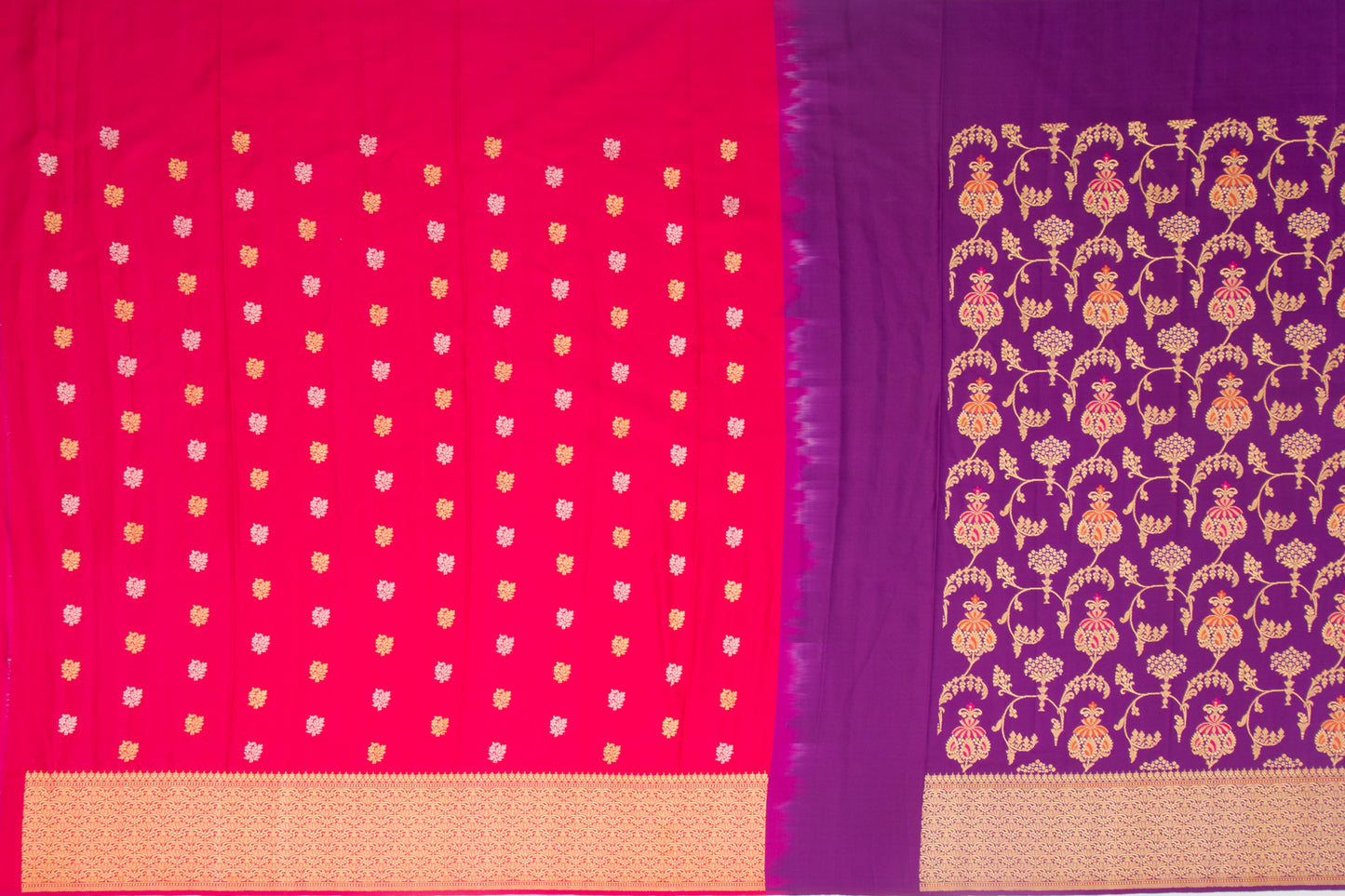 Banarasi Silk Jaal Purple Saree