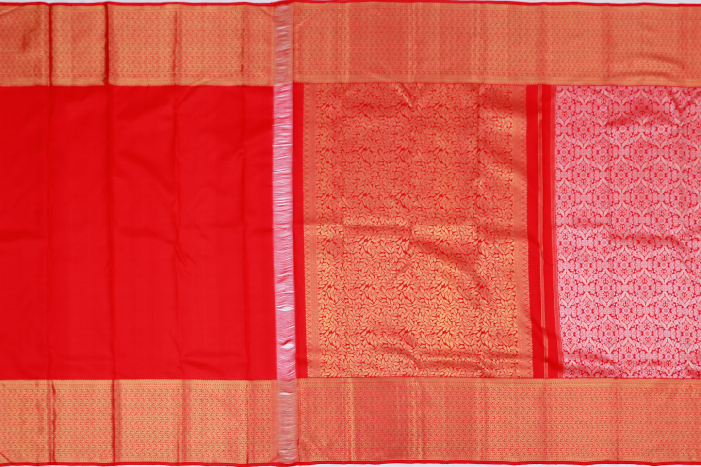 Kanchipuram Silk Brocade Red Saree