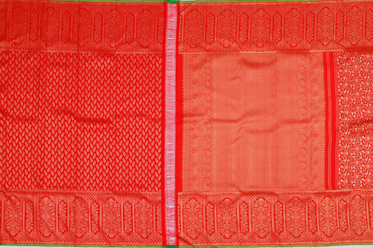 Kanchipuram Silk Brocade Red Saree
