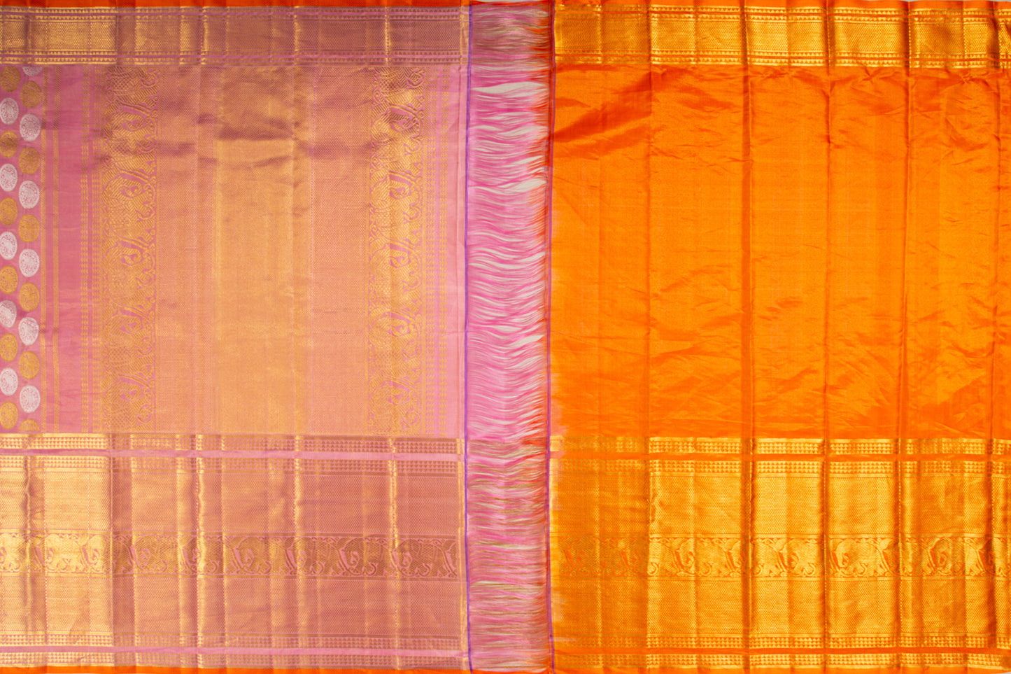 Kanchipuram Silk Butta Pastel Pink Saree