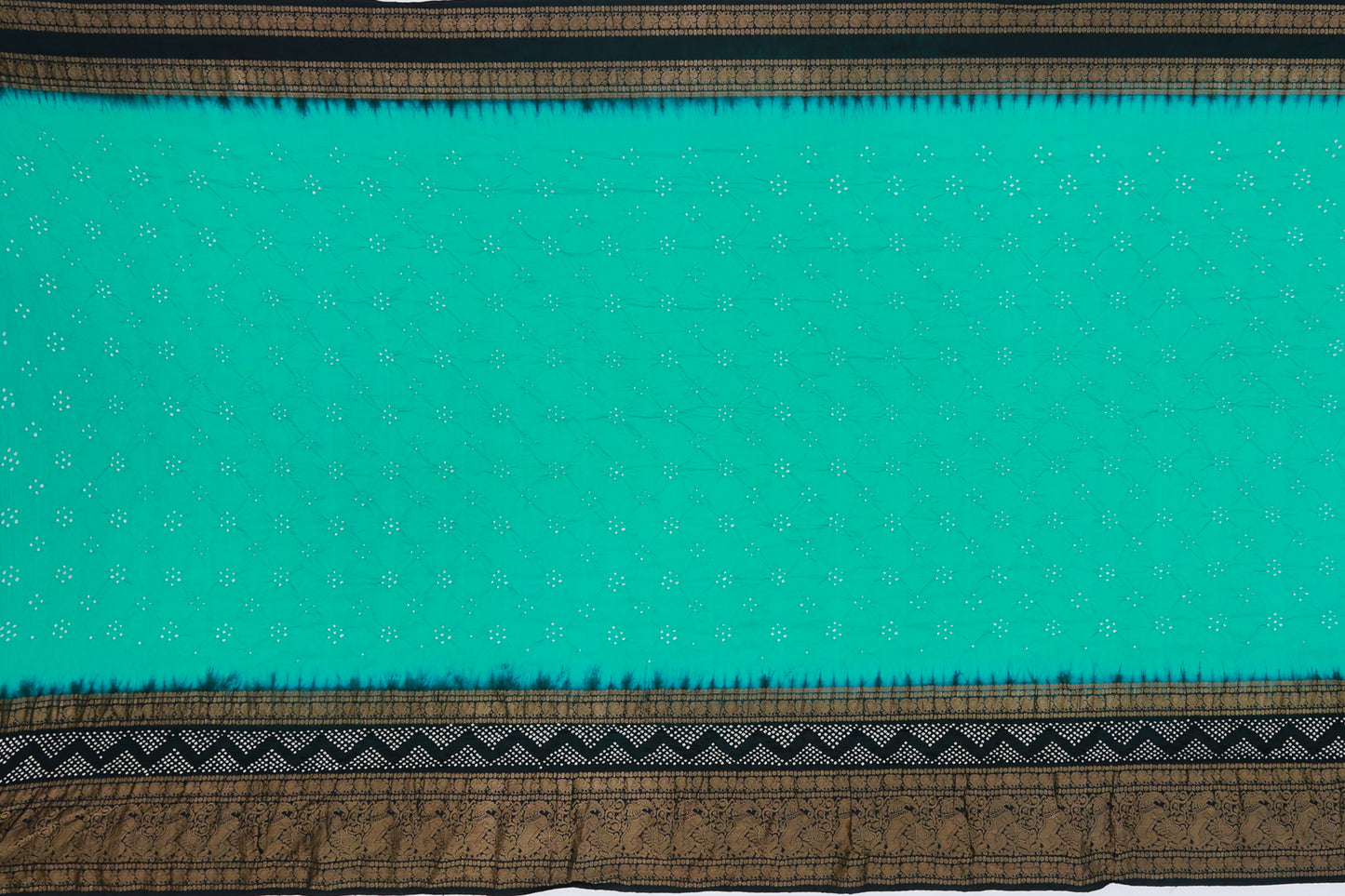 Kanchipuram Silk Bandhani Sky Blue Saree