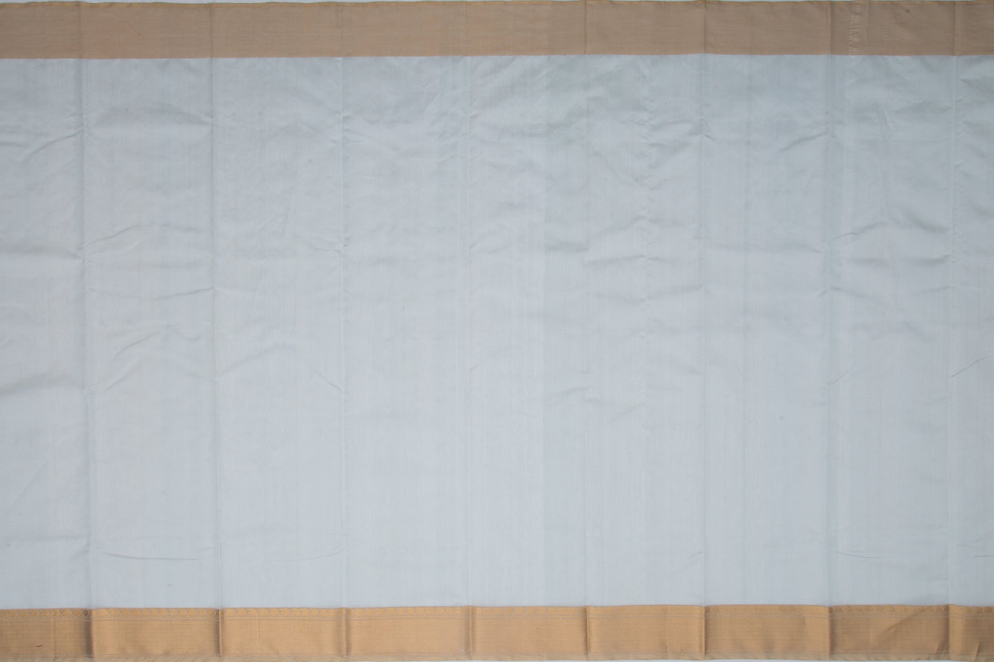 Chanderi Silk Brocade Silver Saree